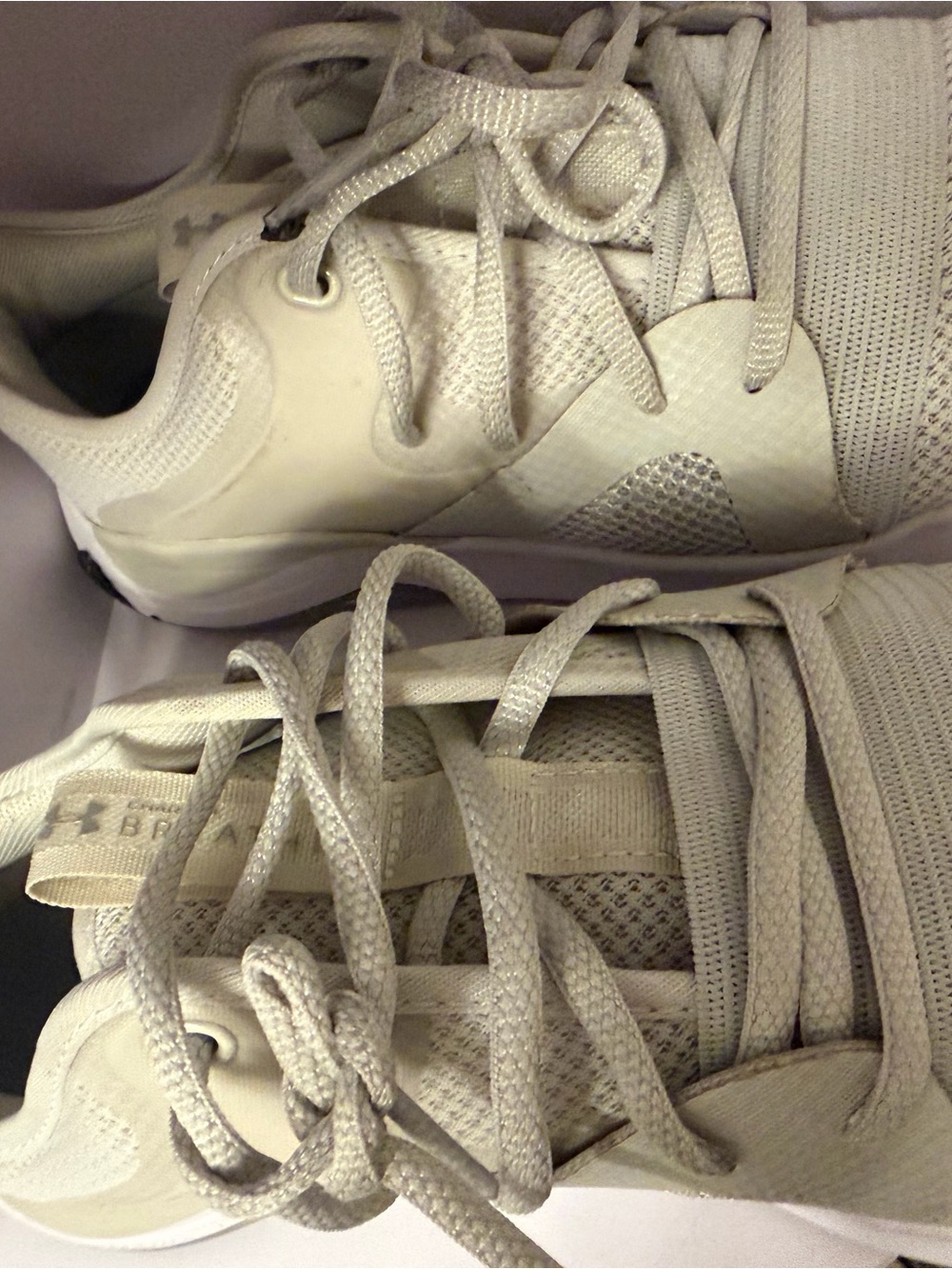 Under Armour White Mesh Training Sneakers